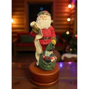Vintage Mann 1990 Santa Wind Up Musical Figurine